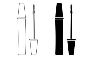 mascara icon set isolated on white background vector