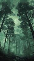 Mysterious pine forests hiding ancient secrets photo