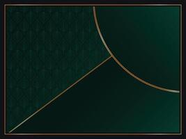 Green background with gold lines Modern luxury design vector