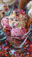 National Ice Cream Day scoops and sprinkles photo