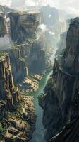 Spectacular canyons carved by ancient rivers photo