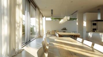 Serene simplicity in modern dining room photo