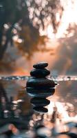 Calming ambiance for mindfulness practices photo