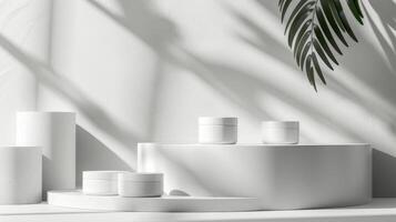 Minimalist product display with copy space for advertising photo
