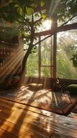 Peaceful meditation space for spiritual growth photo