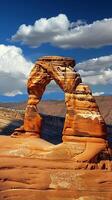 Spectacular natural arches formed by erosion photo