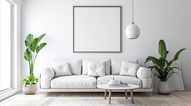 Contemporary home decor with blank areas ideal for inserting your text photo