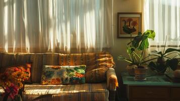 Elegant interior arrangement demonstrating the use of textiles to add warmth and texture photo