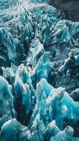 Crystalline glaciers carving their way through the landscape photo