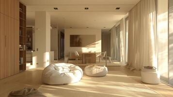 Simple and elegant furnishings in modern home photo