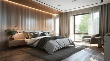 Interior decor highlighting simplicity and sophistication, leaving space for your text photo