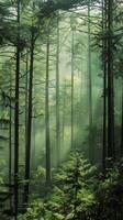 Peaceful cedar forests perfumed with resin photo
