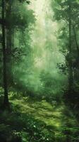 Enchanted cedarwood forests perfumed with resin photo