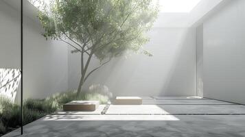 Minimalist decor enhancing sense of space photo