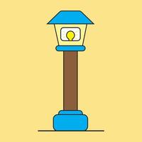Homemade decorative lamp posts vector