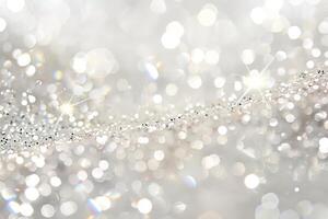 Glistening crystal-like sparkles shimmering on a transparent white background, adding a touch of magic and allure photo