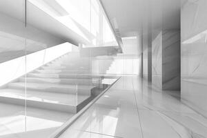 Geometric precision with transparent white, suitable for architectural renderings photo