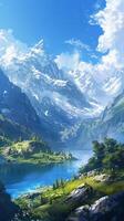 Breathtaking mountain vistas for your screen photo