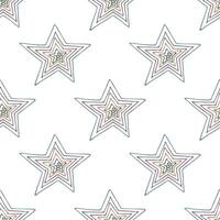 Seamless pattern with cute stars doodle for decorative print, wrapping paper, greeting cards, wallpaper and fabric vector