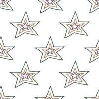 Seamless pattern with cute stars doodle for decorative print, wrapping paper, greeting cards, wallpaper and fabric vector