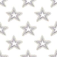 Seamless pattern with cute stars doodle for decorative print, wrapping paper, greeting cards, wallpaper and fabric vector