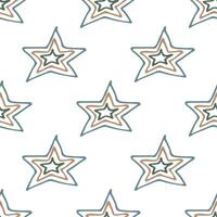 Seamless pattern with cute stars doodle for decorative print, wrapping paper, greeting cards, wallpaper and fabric vector