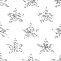 Seamless pattern with cute stars doodle for decorative print, wrapping paper, greeting cards, wallpaper and fabric vector