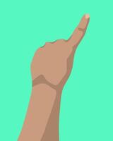 Illustration of hand showing index finger. vector