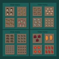 Mathematical tasks for preschool children. Teaching a child to count vector