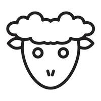Lamb Line Icon Design vector