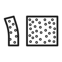 Tofu Line Icon Design vector