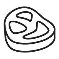 Beef Line Icon Design vector