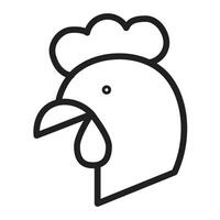 Chicken Line Icon Design vector