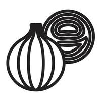 Onion Line Icon Design vector
