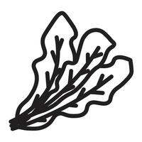 Spinach Line Icon Design vector