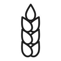 Oats Line Icon Design vector