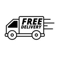 Free delivery sign with linear style on a white background vector