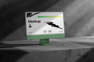 Elegant Computer Monitor Mockup Template for Creative Projects psd