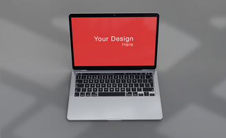 Realistic laptop and phone with front and side view mockup design psd