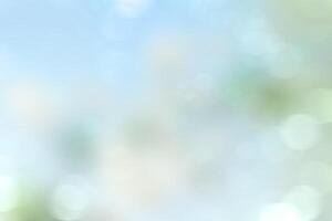 Blurred Spring Nature Background with Bokeh. Abstract blur blue green background photo