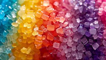 rainbow colorful topping sugar background. photo