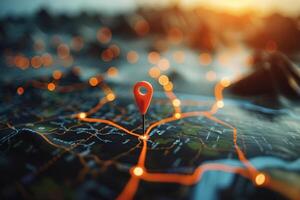 pin location icon for navigation or map, photo