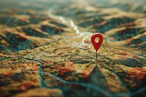 pin location icon for navigation or map, photo