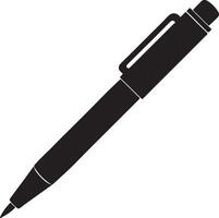 Pen Silhouette. Pen Icon Illustration Isolated On white background. Learning and education icon. Flat art in black and white. vector