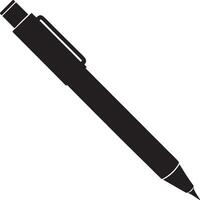 Pen Silhouette. Pen Icon Illustration Isolated On white background. Learning and education icon. Flat art in black and white. vector