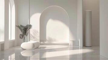Interior design elements featuring clean lines and empty areas for your text photo