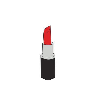 lipstick illustration isolated on white background