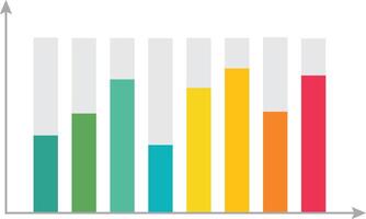 Bar graph, infographic template business data, illustration. vector