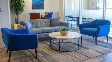 Clean and spacious furnishings with empty areas ready for your custom branding photo