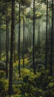 Lush pine forests perfumed with resin photo